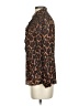 J.Crew 100% Polyester Animal Print Brown Long Sleeve Blouse Size XS - photo 5