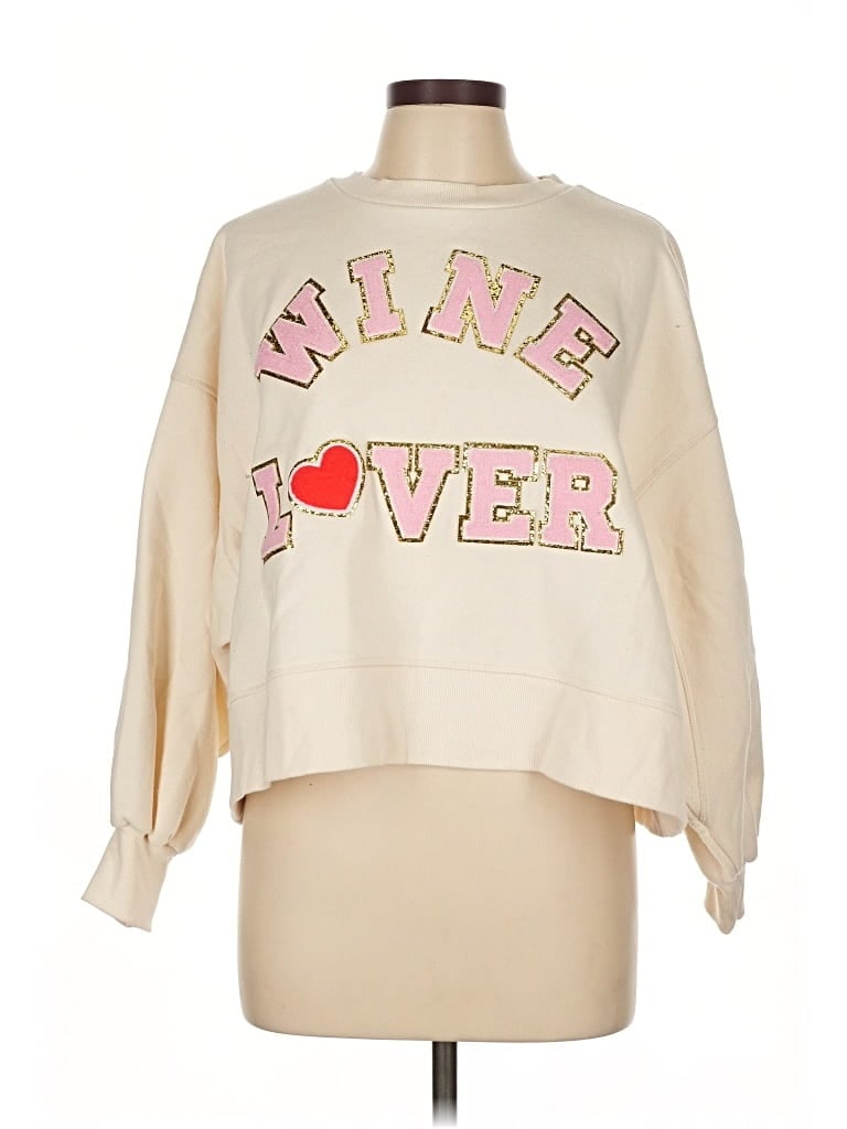 Pre-owned Judith March Pullover Sweater In White