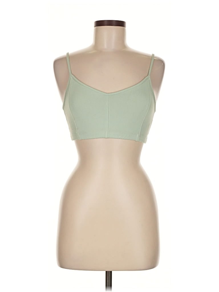 Pre-owned Live The Process Tank Top Green Strapless Neckline Tops