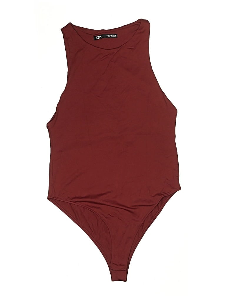 Pre-owned Zara Bodysuit In Burgundy