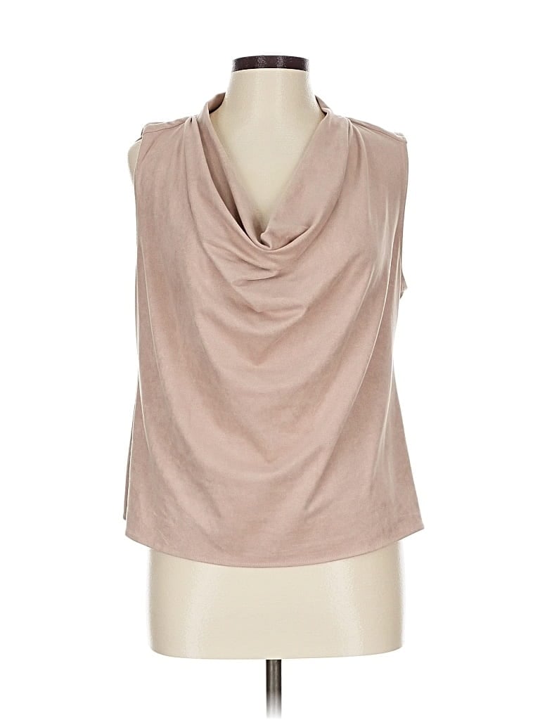 Pre-owned Drew Sleeveless Blouse In Brown