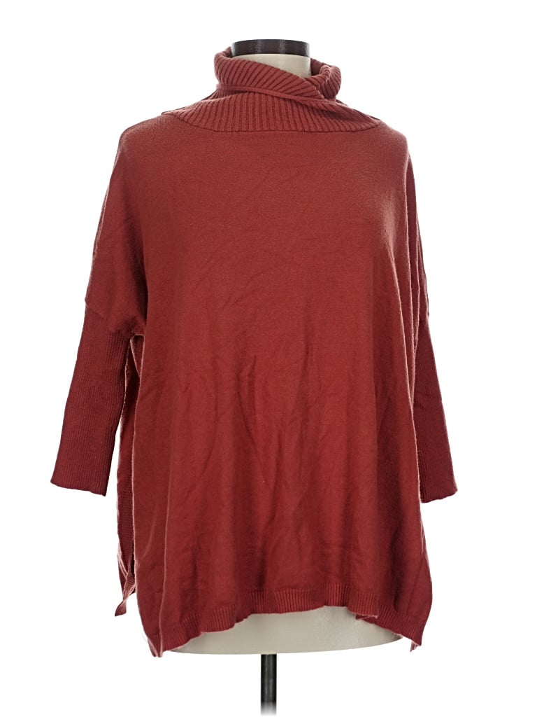 Pre-owned Assorted Brands Turtleneck Sweater In Burgundy