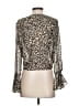 Pink Lily 100% Polyester Gold Long Sleeve Blouse Size XS - photo 2