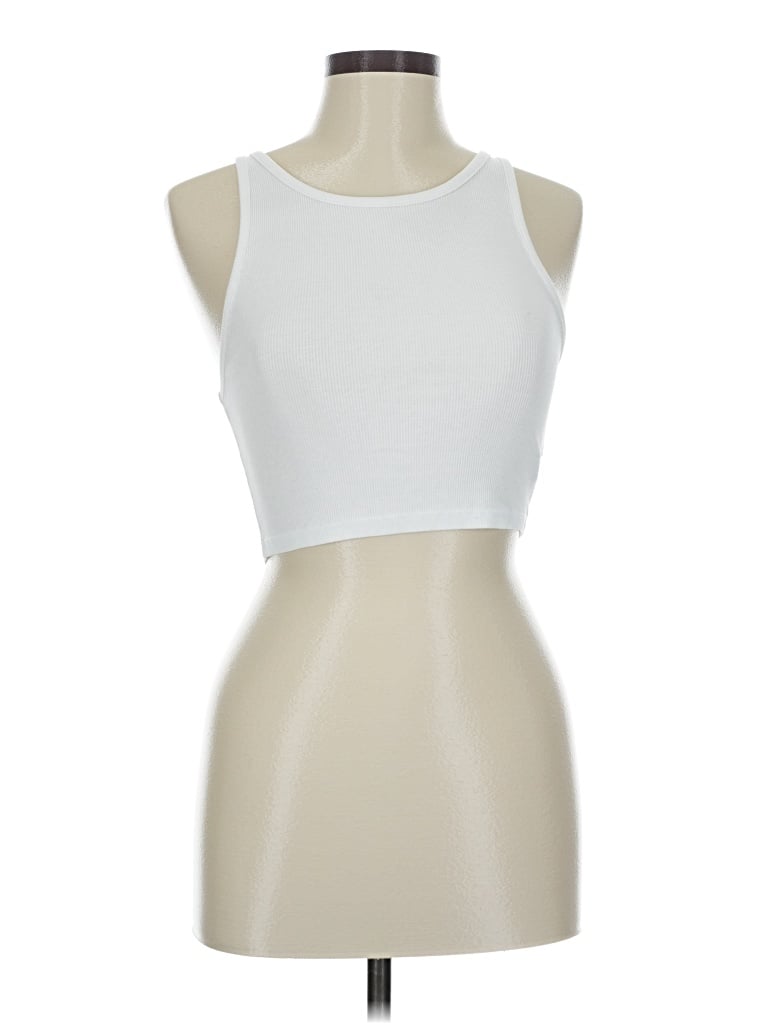 Pre-owned Zara Tank Top White Halter Neckline Tops
