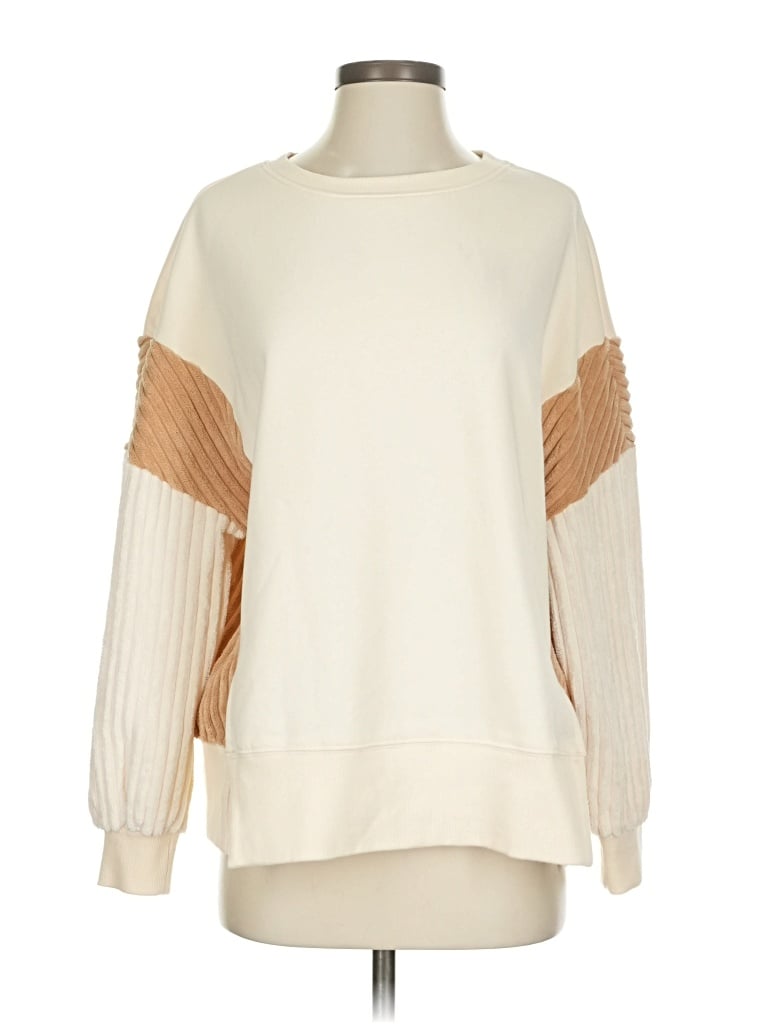 Pre-owned Unbranded Pullover Sweater In White