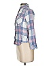 Rails 100% Rayon Checkered-gingham Blue 3/4 Sleeve Button-Down Shirt Size S - photo 5