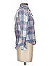 Rails 100% Rayon Checkered-gingham Blue 3/4 Sleeve Button-Down Shirt Size S - photo 4