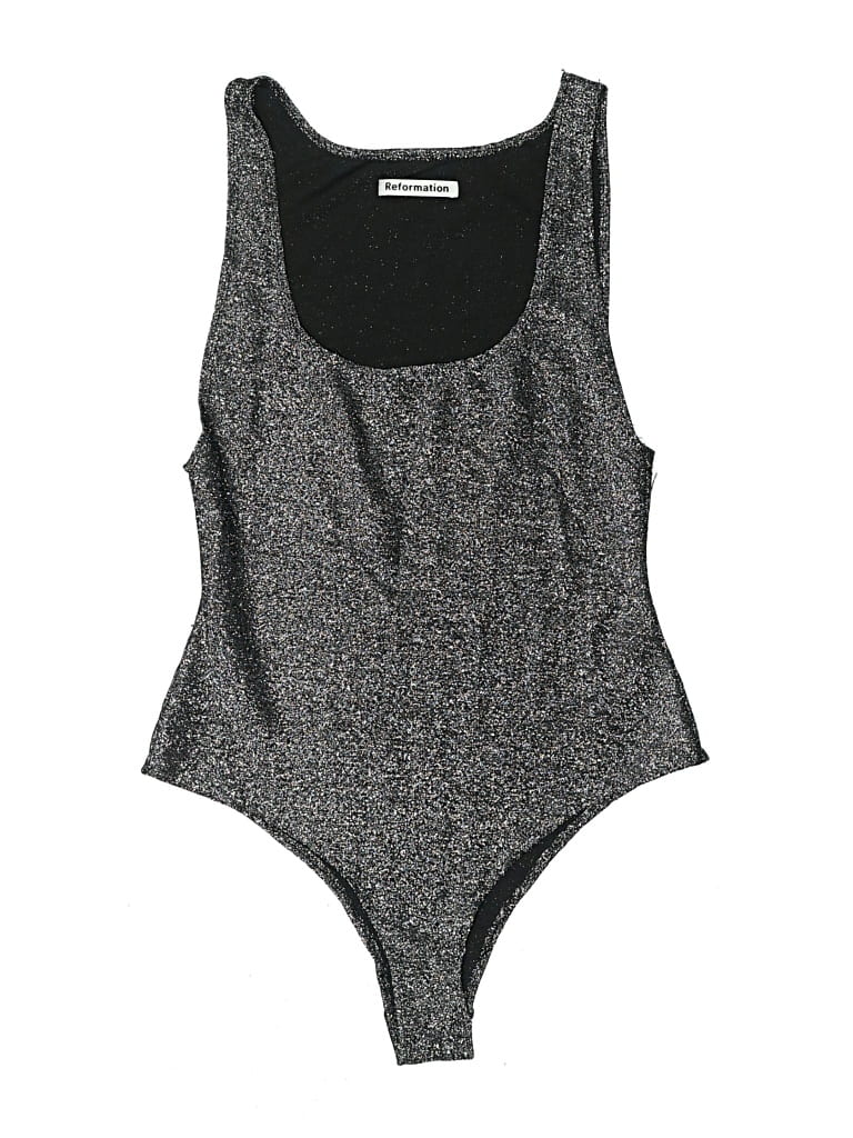 Pre-owned Reformation Bodysuit In Gray