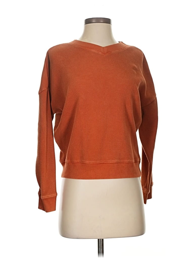 Pre-owned Madewell Pullover Sweater In Orange