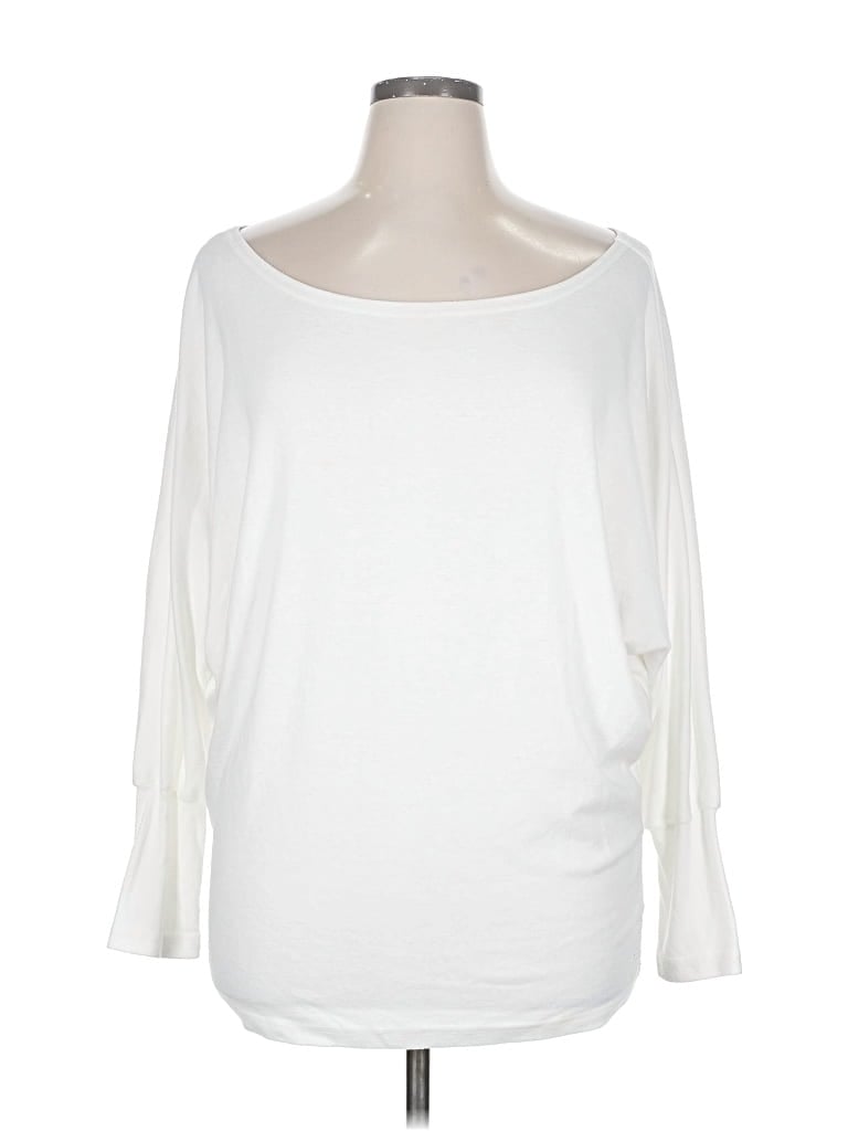 Pre-owned Unbranded 3/4 Sleeve T-shirt In White