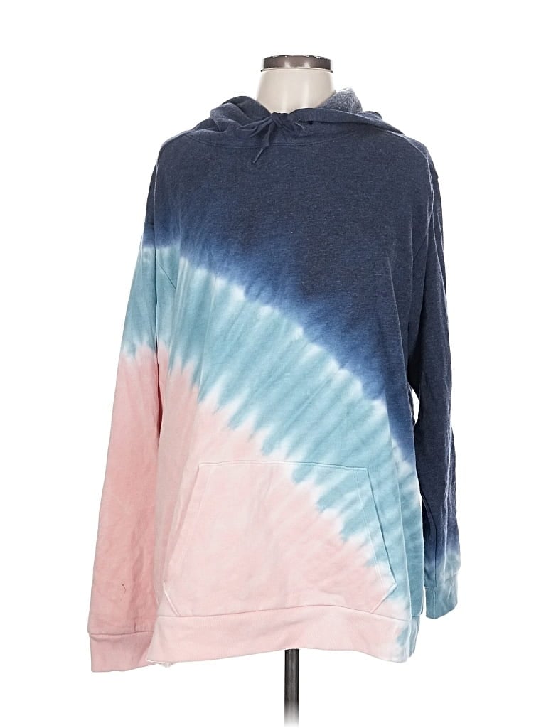 Pre-owned Victoria's Secret Pink Pullover Hoodie In Blue