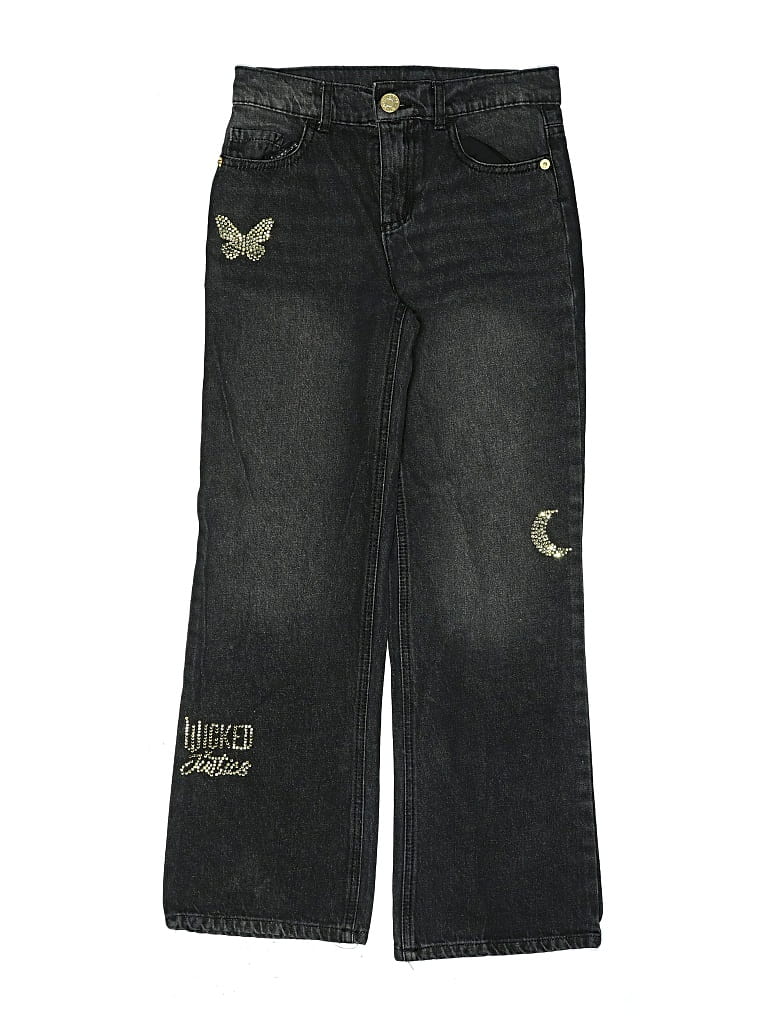 Pre-owned Justice Kids' Jeans In Black