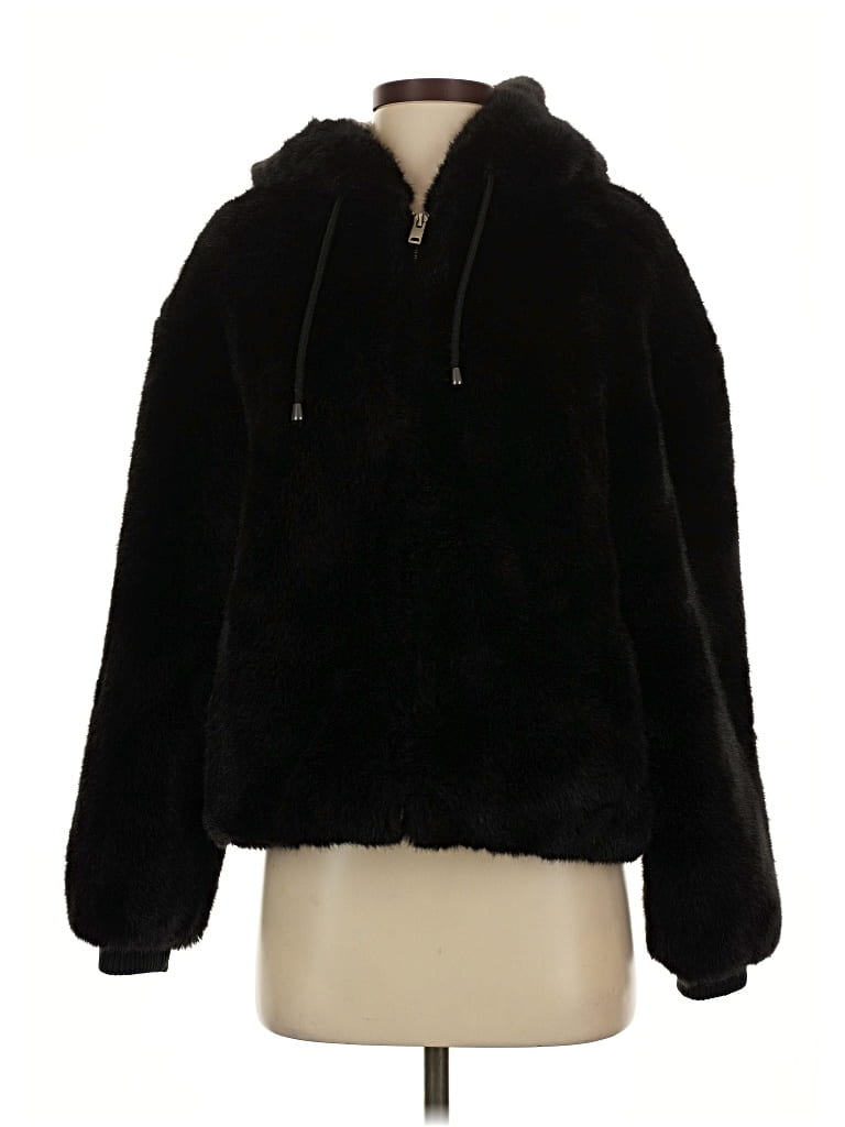 Pre-owned Heartloom Faux Fur Jacket In Black