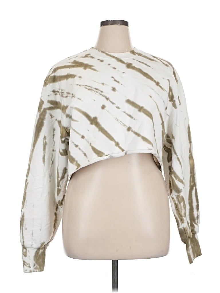 Pre-owned Good American Cardigan Sweater In White