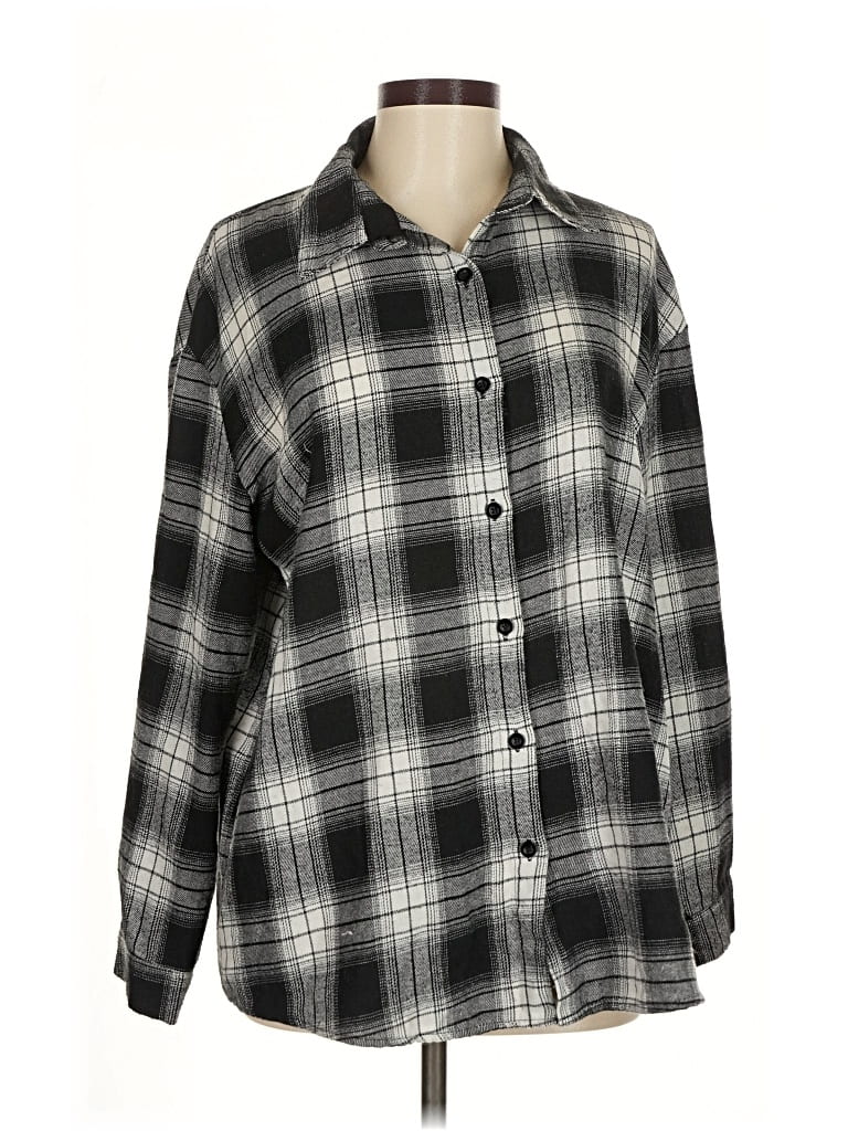 Pre-owned Unbranded Long Sleeve Button Down Shirt In Black