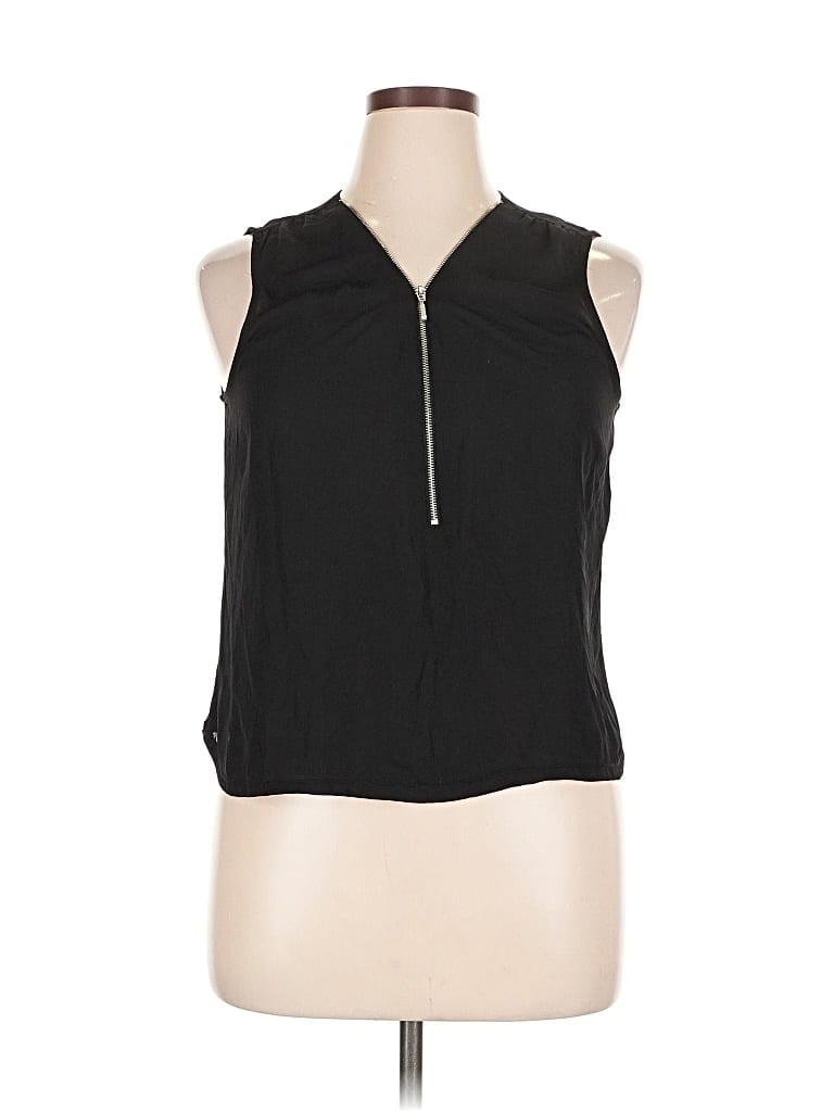 Pre-owned Inc International Concepts Sleeveless Blouse In Black