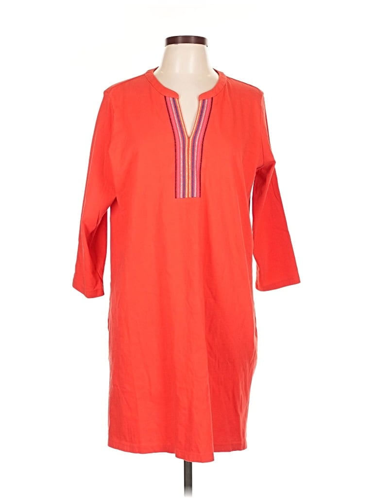 Pre-owned Lands' End Casual Dress In Red