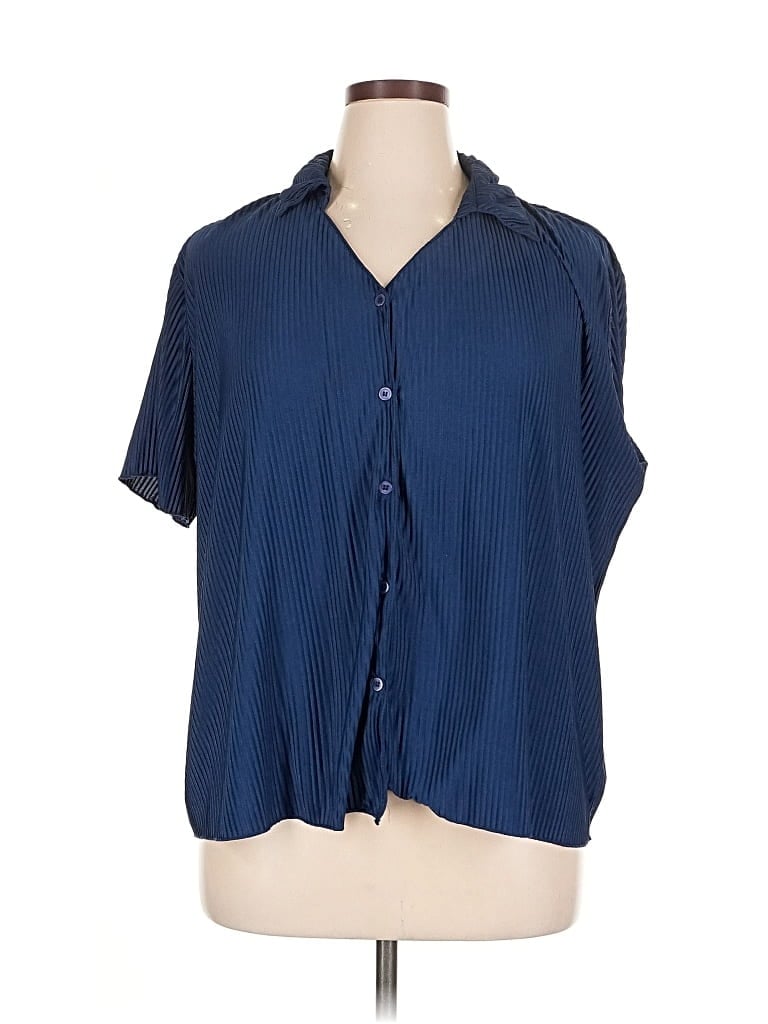 Pre-owned J By Joie Short Sleeve Blouse In Blue