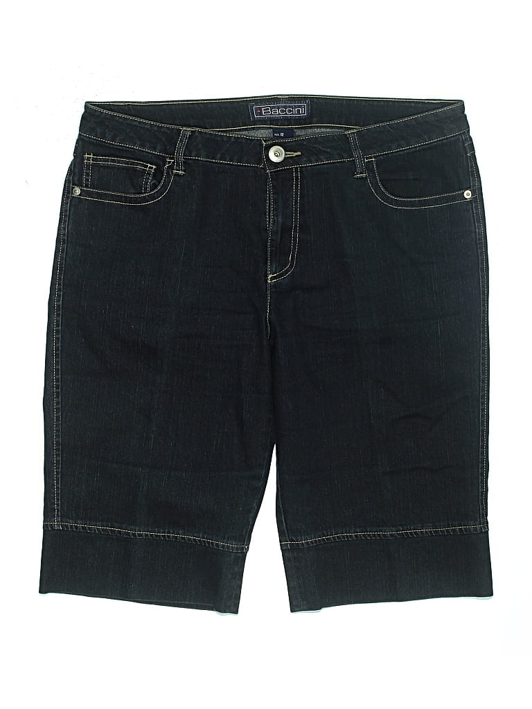 Pre-owned Baccini Denim Shorts In Black