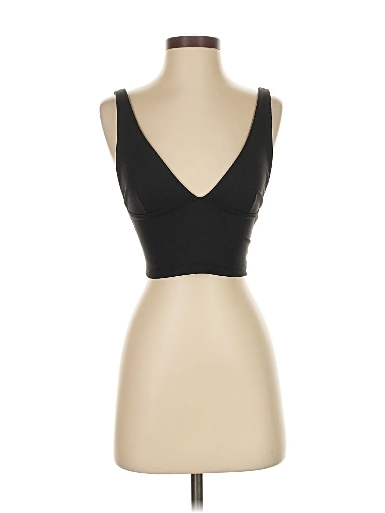 Pre-owned Weworewhat Tank Top Black Plunge Neckline Tops