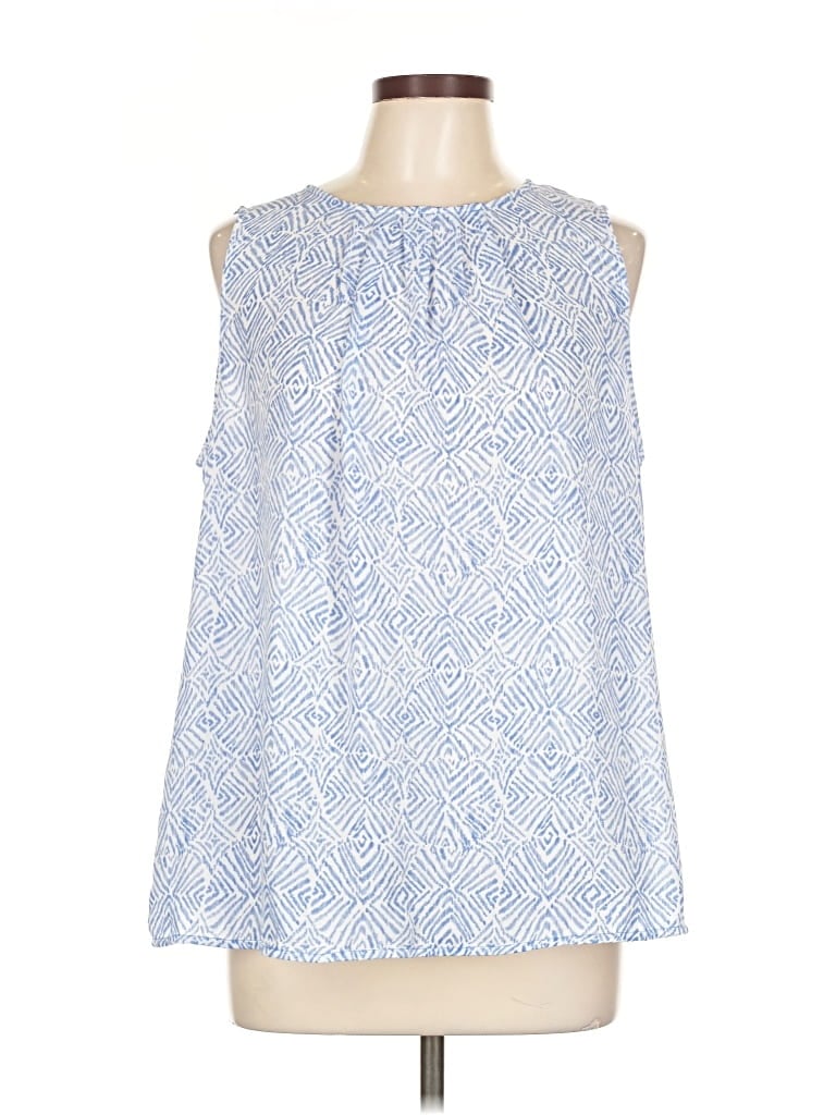 Pre-owned Liz Claiborne Sleeveless Blouse In Blue