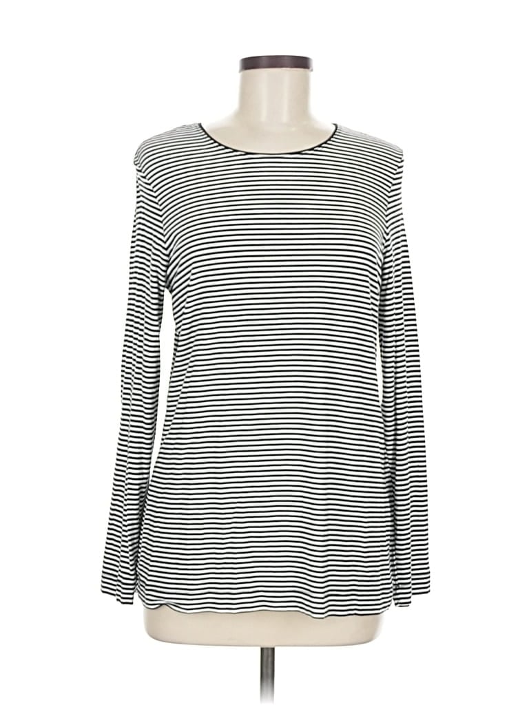 Pre-owned Chico's Long Sleeve T-shirt In Silver