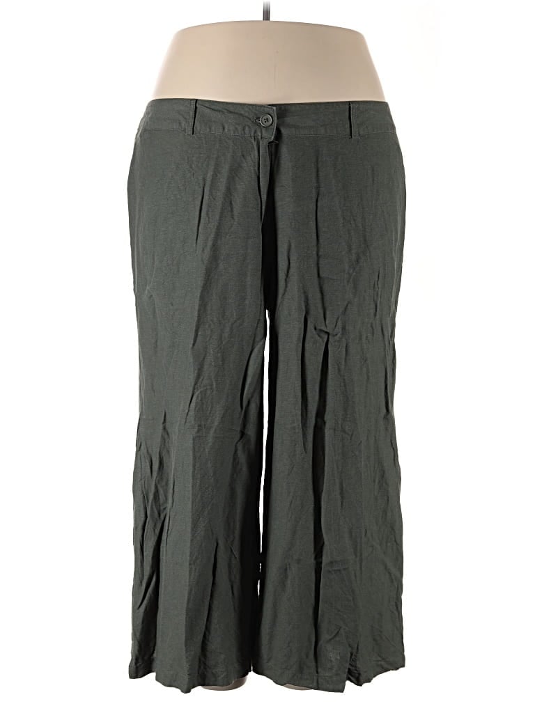 Pre-owned Ashley Stewart Linen Pants In Green