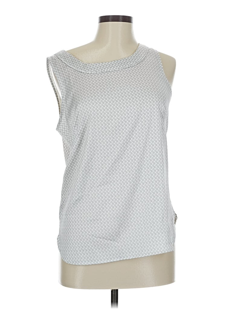 Pre-owned Ann Taylor Factory Sleeveless Top Silver One Shoulder Neckline Tops