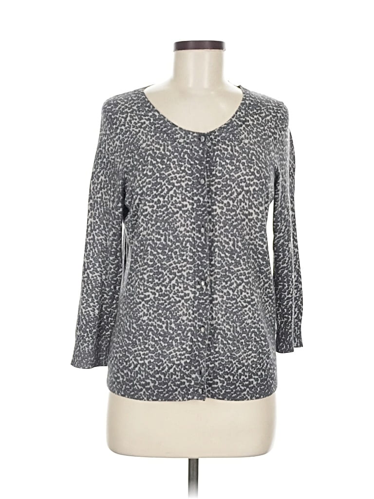 Pre-owned Talbots Cardigan Sweater In Gray