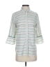 Lily Stripes Green 3/4 Sleeve Button-Down Shirt Size XXS - photo 1