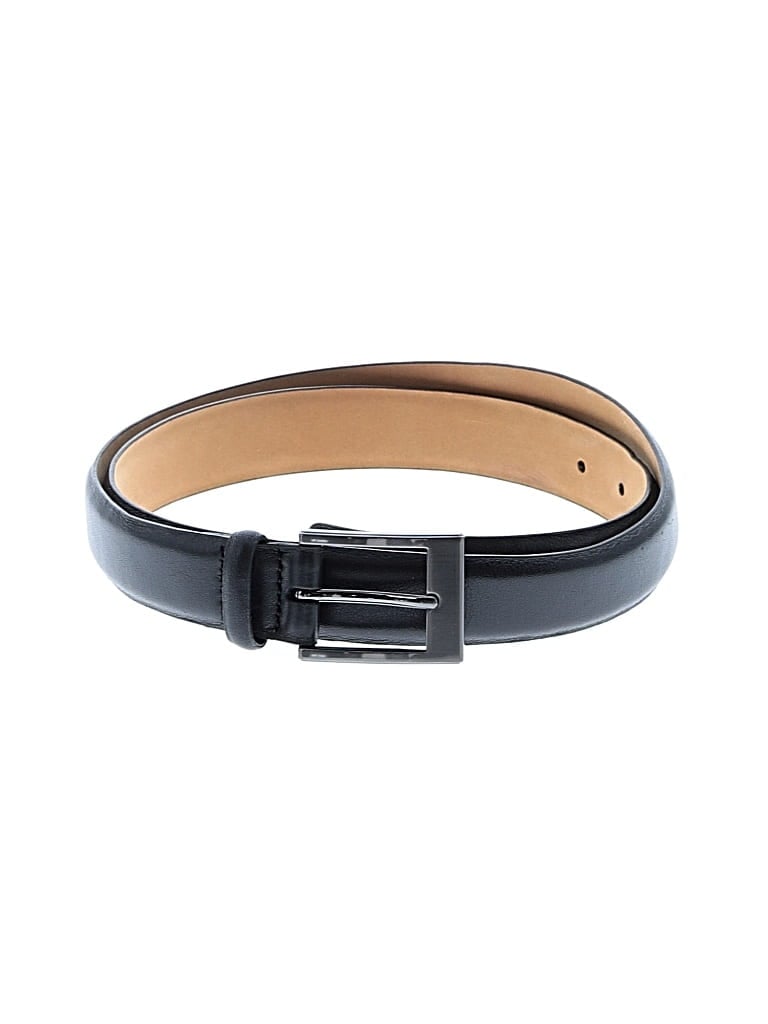 Pre-owned Geoffrey Beene Leather Belt In Black
