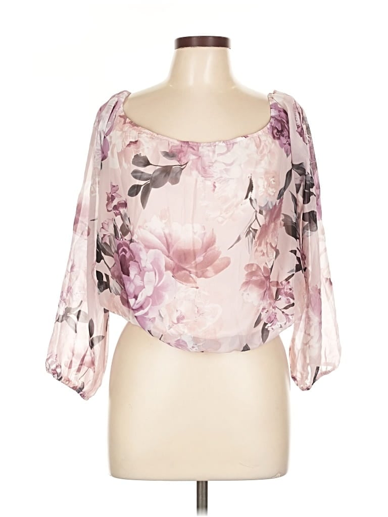 Pre-owned Windsor 3/4 Sleeve Blouse In Pink