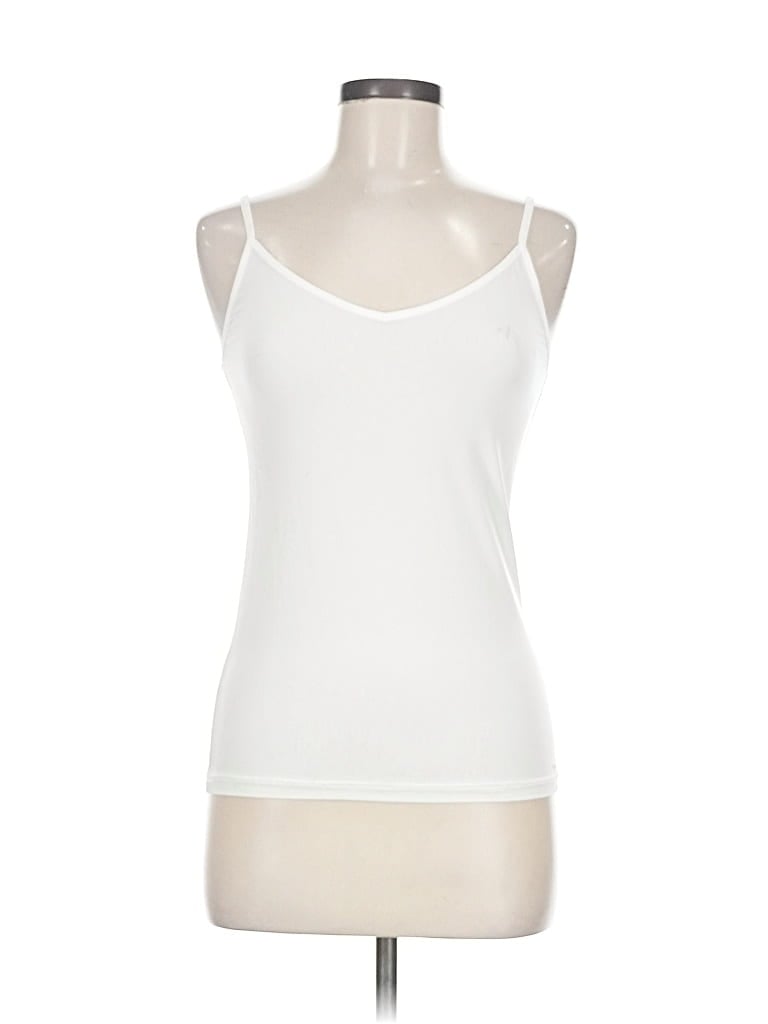 Pre-owned Uniqlo Tank Top White Halter Neckline Tops