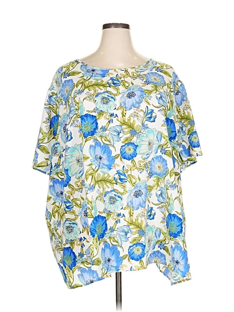 Lane Bryant Short Sleeve Blouse In Multi