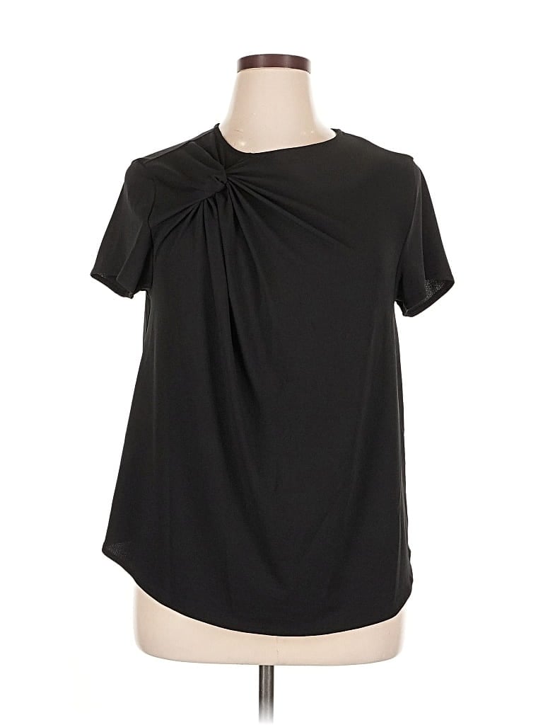 Pre-owned Universal Standard Short Sleeve Blouse In Black