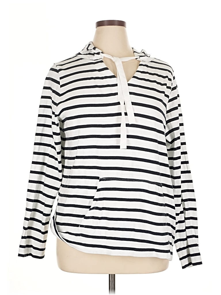 Pre-owned Ann Taylor Loft Sweatshirt In White