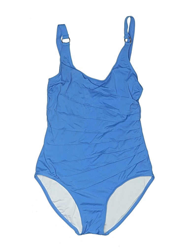 Pre-owned Calvin Klein One Piece Swimsuit In Blue