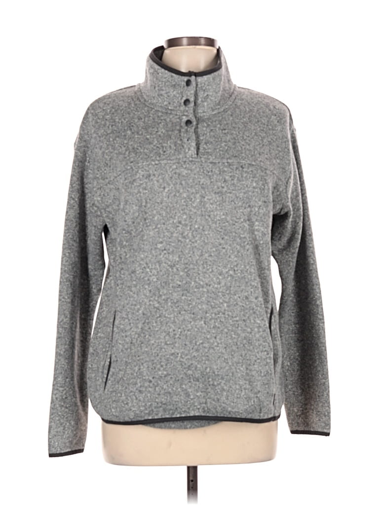 Pre-owned Eddie Bauer Fleece Jacket In Gray