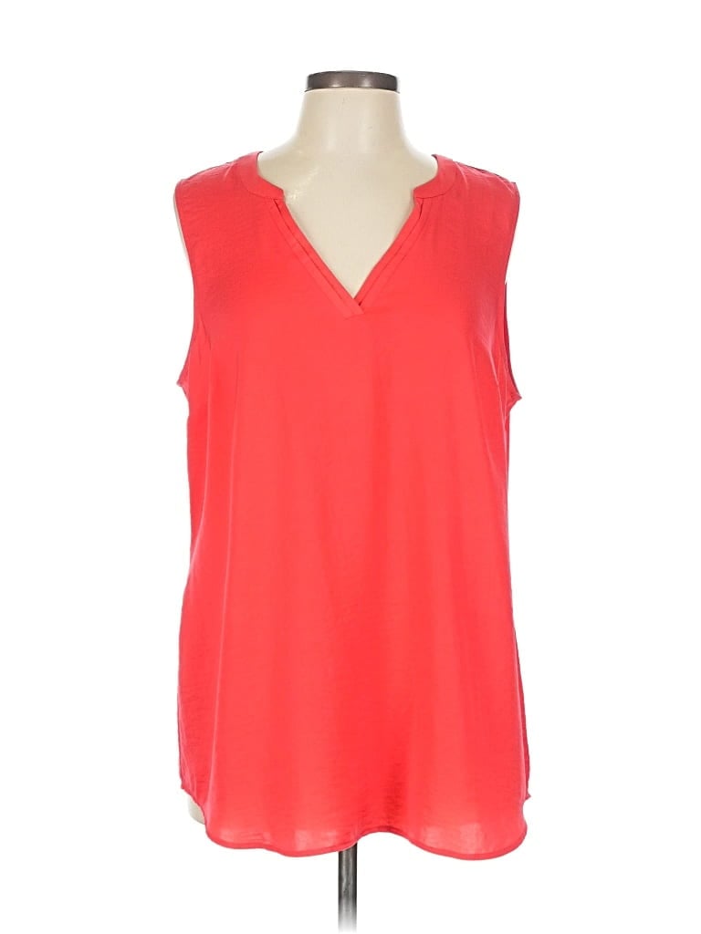Pre-owned Cabi Sleeveless Blouse In Red
