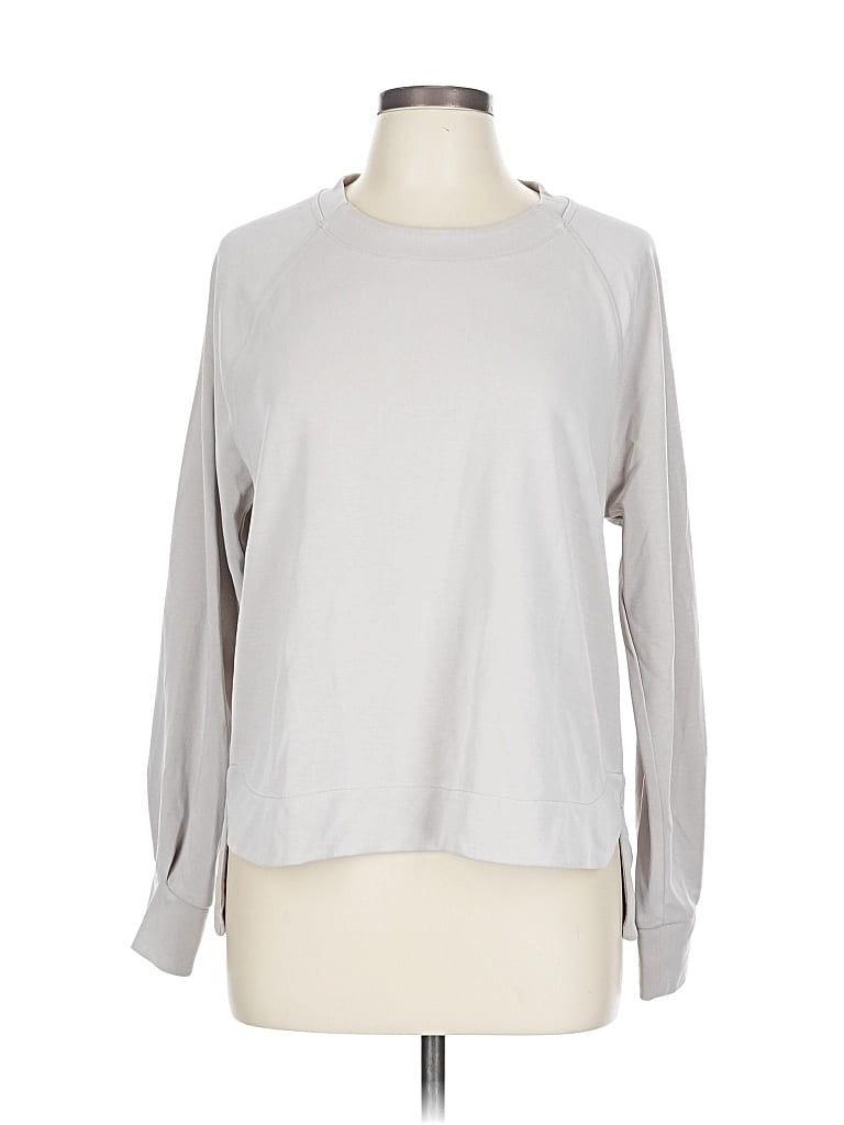 Pre-owned Athleta Sweatshirt In Silver