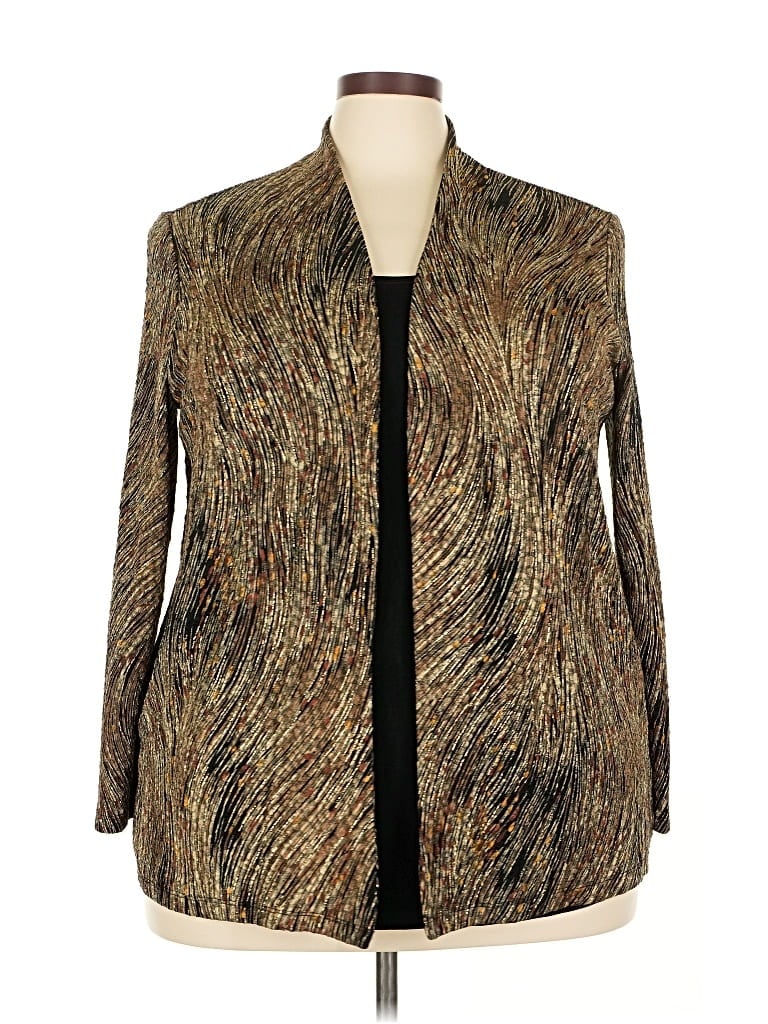 Pre-owned Jm Collection Cardigan Sweater In Brown