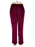 Roaman's 100% Polyester Burgundy Casual Pants Size 14 Petite (M) - photo 1