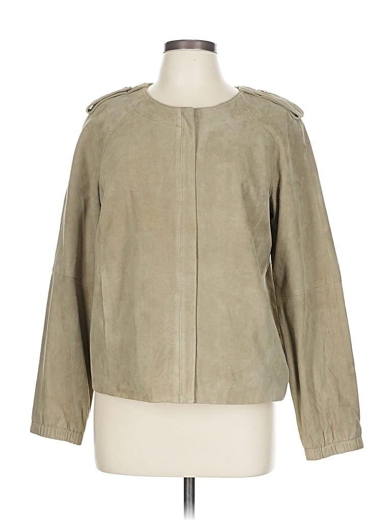 Talbots Leather Jacket In Brown