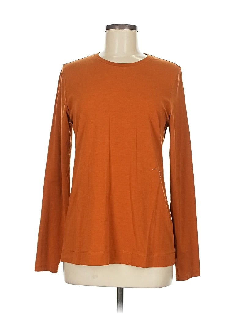 Pre-owned Athleta Long Sleeve T-shirt In Brown