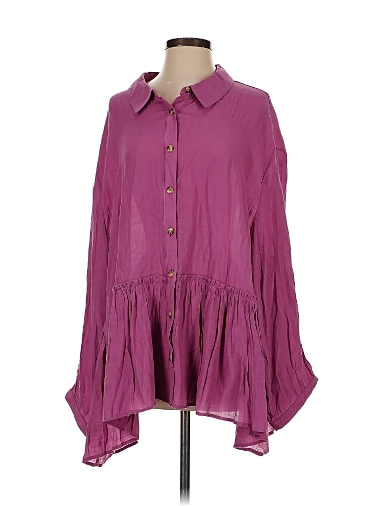 Cato Long Sleeve Blouse In Purple