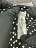 Mahina Polka Dots Black Short Sleeve Blouse Size L - photo 7