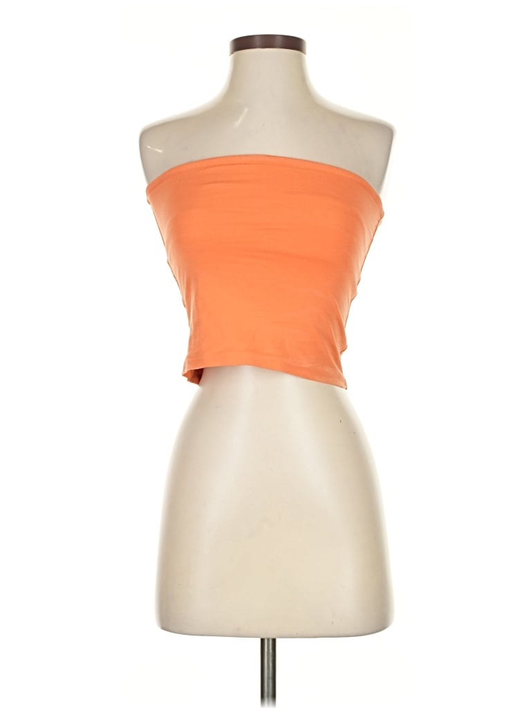 Pre-owned Everlane Tube Top Orange Strapless Neckline Tops