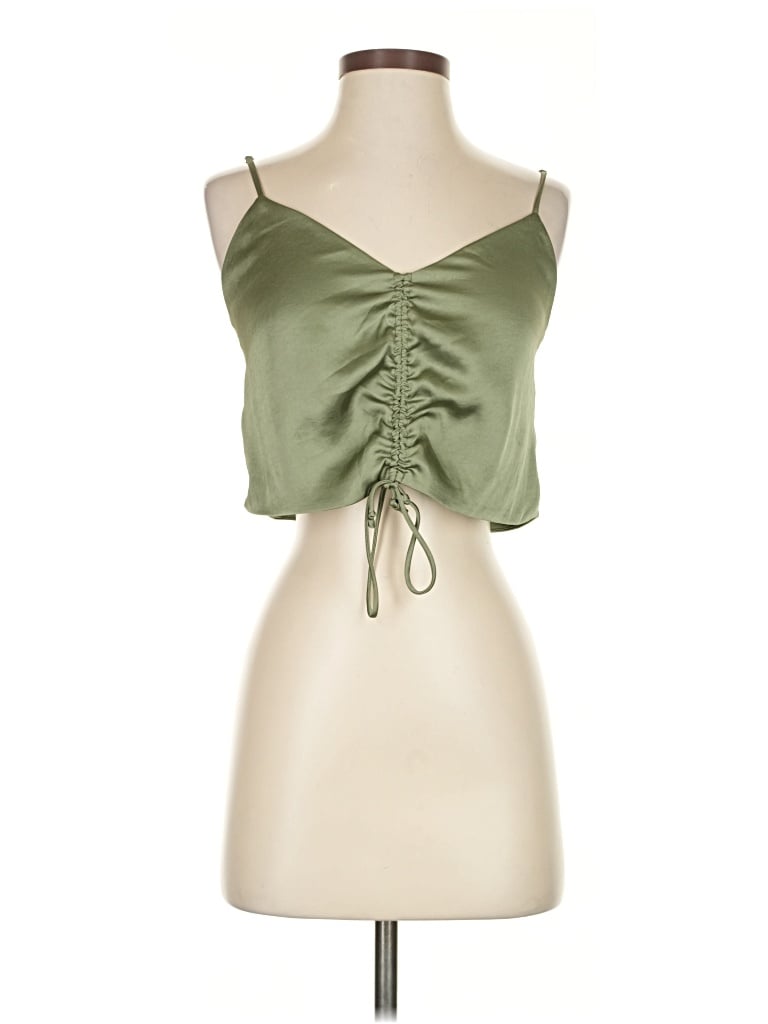 Pre-owned Wilfred Tank Top Green Halter Neckline Tops