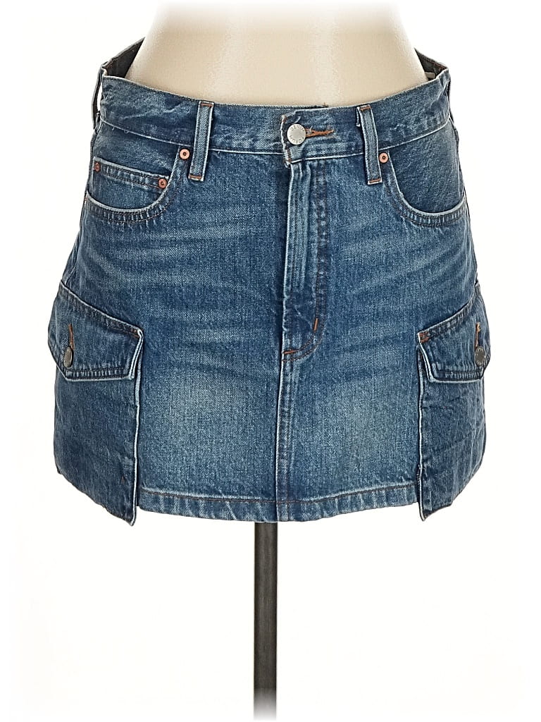 Pre-owned Denim Forum Denim Skirt In Blue