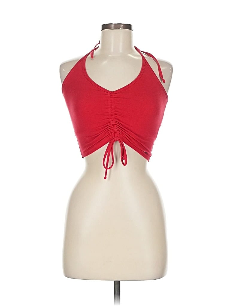 Pre-owned Hollister Tank Top Red Halter Neckline Tops